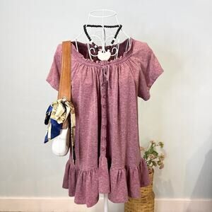 Gorgeous burgundy milkmaid babydoll blouse